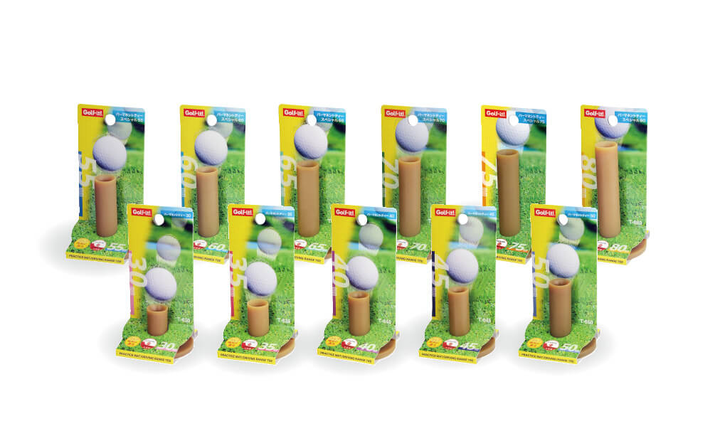 商品パッケージのデザイン事例、ゴルフティー台紙