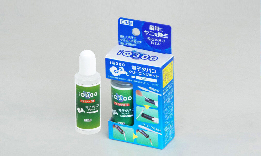 商品パッケージのデザイン事例、電子タバコクリニングキット