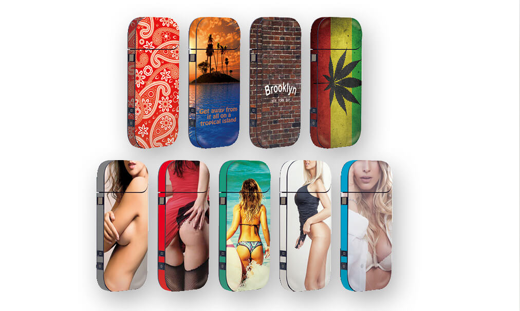 商品パッケージのデザイン事例、アイコス着せ替えシール