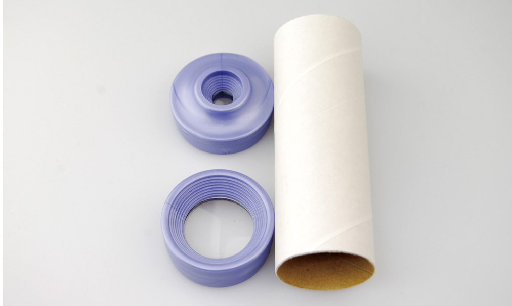 商品パッケージのデザイン事例、手作り望遠鏡キット