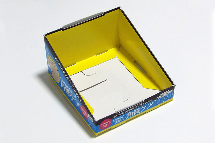 チューブ容器商品のカウンター什器組み立て05イメージ