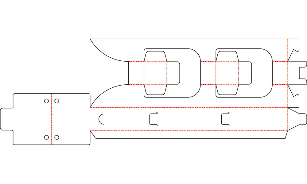3段ポケット吊り下げ什器ミニ図面