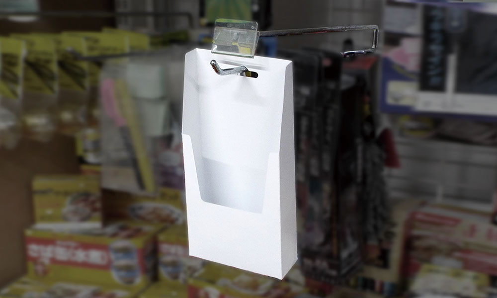 フック用チラシ吊り下げ什器